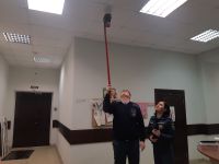 Сотрудники испытательной пожарной лаборатории проверили Тосненский офисный центр